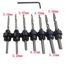22pcs Countersink Drill Bit Set Depth Stop Collars Woodworking Wrench Useful New