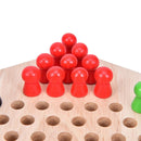 Most Popular Traditional Hexagon Wooden Chinese Checkers Family GameSet OZ