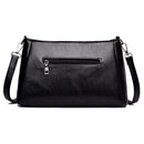Women Girls Zipper PU Crossbody Messenger Bags Casual Pure Shoulder Handbag