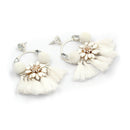Ladies Rhinestone Flowers Long Tassel Earrings Bohemian Jewelry Girl Earrin