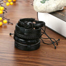 Fashion Korean Leather Weave Bracelet Wristband Braided Men Jewelry