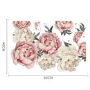 Pink Peony Flower Wall Stickers Romantic Home Decor for Bedroom Living RoomB Ew