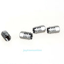 4pcs Wheel Tyre Tire Valve Stems Air Dust Cover Screw Caps Car Truck Bike Gray