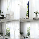 2pcs Patio Door White Chiffon Sheer Curtain Bedroom
