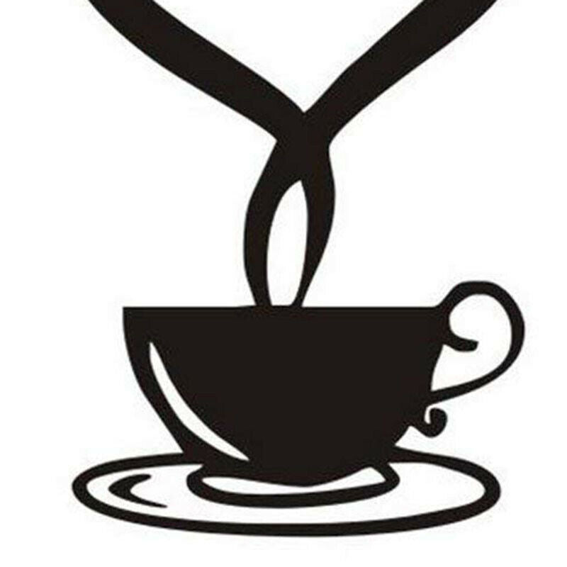 1 x Cafe Cup Stickers / Coffee cup Kitchen Art Wall Stickers for Home Decor V2R1