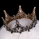 Round Crown Rhinestones Birthday Crown Cake Baking Decoration Retro Queen C