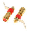 2pcs Speaker Terminal Binding Post Banana Plug Socket Connector, Red