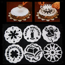 6pcs Plastic Round Cake Stencils Cookie Fondant Mold Christmas Baking Decor