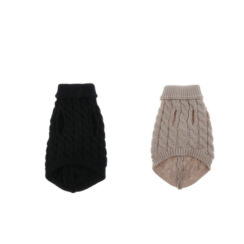 Set Of 2 Dog Sweater Winter Knitwear Dog Knit Sweater For