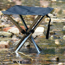 Folding Telescopic Stool Compact Portable Fishing Chair Slacker Tripod Camp
