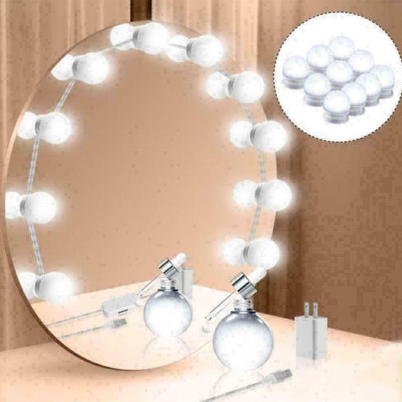 Hollywood Style LED Vanity Mirror Lights Kit For Makeup 10 Bulbs Dressing H R9V5
