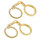 3x Metal Keychains Coin Keyring Souvenir Coin Protector Key Ring 25mm Golden