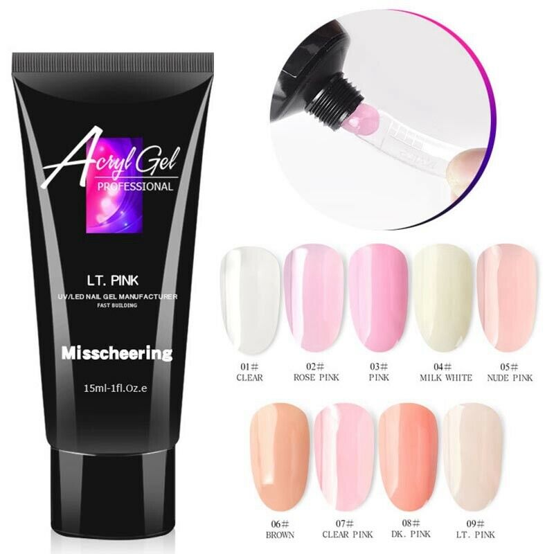 Manzilin 15Ml Crystal Extend Uv Nail Gel Extension Builder Led Polygel Nail W5N6