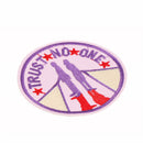 trust no one Iron On Patches Embroidered Sewing Patch Clothes Stickers Patch  BX