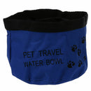 Dog Pet Travel Oxford Collapsible Food Water Bowls,blue