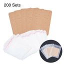 200 PCS/Set Paper DIY Ear Studs Jewelry Packaging Earring Display Card Rectangle
