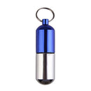 Waterproof Aluminum Medicine Pill Box Case Bottle Holder Container Keychain liau