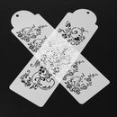 2pcs/Set Plastic Cake Stencil Cake Decoration Sugar Sieve Cake Mold Stencil