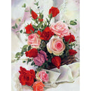 5D Diamond Painting  Chinese Rose Diamond Embroidery Flowers Home Decor OZ
