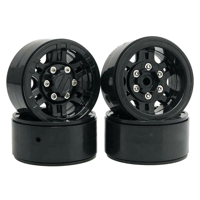 1.9'' Wheel Rims Black for 1/10 RC Racing Axial SCX10 CC01 RC4WD D90 D110 TF2