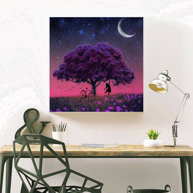 5D DIY Diamond Painting Tree Girl Full Drill Embroidery Cross Stitch Decor