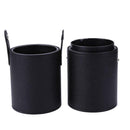 Leather Makeup Brush Holder Travel Cosmetic Pens Storage Cup Case (Black) A