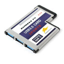 3 Port Hidden Inside USB 3.0 To Express Card 54mm Adapter Converter Chipset