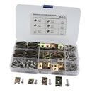 200pcs Assorted Spire Clips U Nuts  Fasteners Flange Self Tapping Screws