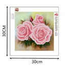 Round Drill 5D Diy Diamond Painting "Pink Rose" Embroidery Cross Stitch 5D