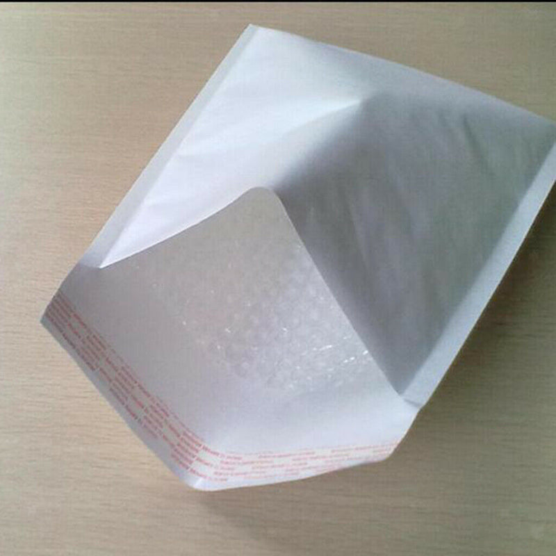 50 Pieces Bubble Padded Envelopes Self Seal Mailers Bags White 12x18cm