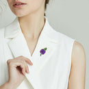 Purple British Kate Princess Poppy Flower Pin Brooch Remembrance Day Gift