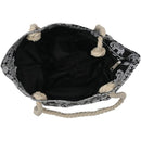 Women Casual canvas large capacity shoulder bagï¼ˆBlack Elephantï¼‰