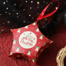 8pcs Party Candy Box Sugar Storage With Ribbon Star Shape Christmas Decoration