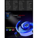 120mm computer Case Cooling Fan 3pin/4pin LED Ring Silent Fan Radiator Fan  F1T2
