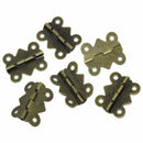 50PCs Door Hinge 4 Holes Butterfly Bronze Tone 20x24mm I4R8