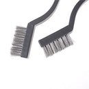 3x Steel Brush Set Small Cleaning Brushes Wire Rust Sparks Wheels Scrub Tool  Z