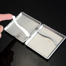 Classic Leather & Alloy Cigarette Case Box Metal Holder Container for Lighter JR