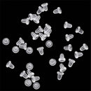 500PCS Unique Rubber Earring Back Stoppers Ear Post Nuts 4MM Jewelry Findings TR