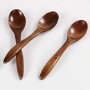 1Pcs Wooden Spoon Bamboo Kitchen Utensil Tool Soup Catering.-Kit Teaspoon U2K9