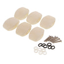 6 Pieces Acoustic Guitar Tuning Peg Key Tuner Button Cap with Screws Machine