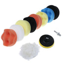 11Pcs sponge polishing waxing buffing pads kit set compound for auto  â„–[