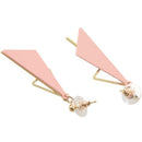 Pink On Earrings None Pierced Ear Cuff e Geometric Irregular E7U7