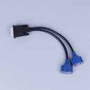 DVI-I 24+5 pins male to 2/two dual VGA female monitoradapter y-splitter cable %ã€Š