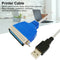 1.5m Portable Parallel Port 12Mbps USB To IEEE 1284 Printer Cable For Notebooks