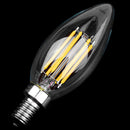 Dimmable E12 6W COB Edison Candle Flame Filament LED Light Bulb Lamp 10*3.5 U2T4