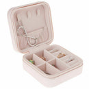 Portable Jewelry Box Zipper PU Storage Organizer Jewelry Holder Packaging D