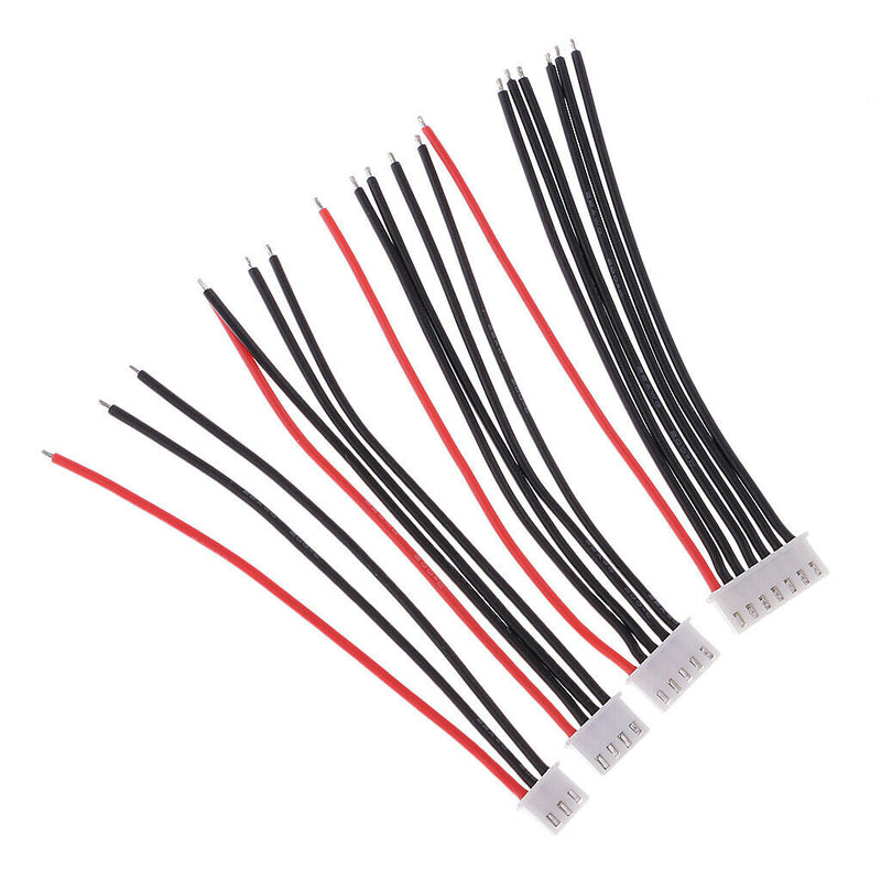 10pcs 2-6S Balancing Charge Silicon Cable JST-XH Plug Adapter for B6