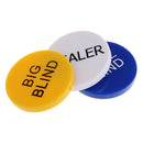 3Pcs BIG BLIND LITTLE BLIND MISSED BLIND KILL RESERVED Plastic Poker Chips