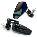 7/8" Motorbike Motorcycle Handle Bar End Rearview Side Mirror Aluminum YM