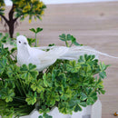 2pcs White Feather Artificial Foam Doves Lover Peace Doves Bird Home Decor